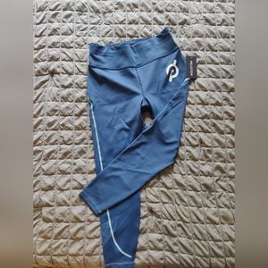 NEW Peloton Blue Exercise Yoga Workout Leggings Size Large
